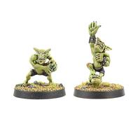 War World Gaming Gutrot Greenskins - Set de 2 Receptores - 28mm, Miniaturas, Fantasía, Futbol, Blood Bowl, Goblin, Criatura Fantastica, Figura Coleccionismo