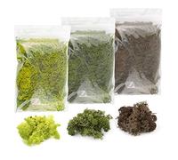 War World Scenics Musgo para Follaje Multipack 3 x 60g (Verde Claro, Verde Oscuro, Marrón) - Liquen Modelismo Ferroviario Maqueta Wargame Juego de Guerra Base Escenario Árbol Arbusto Setos Diorama