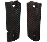 Warcraft Exports Original M1911 / 1911 .45 Repro Checkered Pattern WWII Colt U.S Empuñaduras de Pistola de Madera (Ebony Wood)