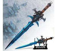 Warcraft Frostmourne - Abrecartas de espada | Réplica de metal de lujo de 30 cm de la hoja del rey exánime | Accesorio de escritorio y cortadora de sobres | Regalo para jugadores de World of Warcraft