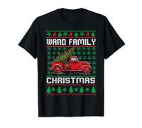 Ward Family Ugly Christmas Sweater Red Truck Funny Xmas Camiseta