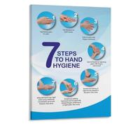 Ward Hand Disinfection Steps Poster for Nursing Training Rooms