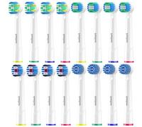 Wardimark Recambios Cepillos Compatible con Braun Oral b Cepillo Eléctrico (16 Blanco, 16 unidad(Paquete de 1))
