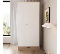 Wardrobe 70×40×170cm de ancho, 1 puerta con cajones y estantes,blanco+ | Armario grande que ahorra espacio con espacio de almacenamiento flexible para ropa, zapatos y accesorios en el dormitorio y