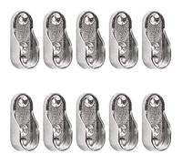 Wardrobe Oval Rail Socket Zinc Alloy Wardrobe Rails Fittings Easy Installation or Removal for Wardrobe Bracket Shower Curtain Rod Kit (plata) 10 unidades