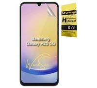 WardSan [2 Piezas para Samsung Galaxy A25 5G 6.5" 2 Películas Protectoras de Hidrogel 3D Delanteras y Traseras + Soporte para Teléfono con Dedo | Antigolpes | Compatible con Fundas | Película Protec
