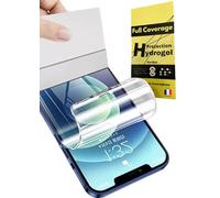 WardSan [3 piezas para iPhone 13 de 6,1" - Protector de pantalla Hydrogel 3D con soporte para teléfono dedo para selfie | Antigolpes | Compatible con carcasas TPU | Película protectora TPU suave