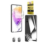 WardSan [6 piezas para Samsung Galaxy Series - 4 protectores de hidrogel 2 delanteros y 2 traseros 3D +2 vidrio templado cámara | Película blanda| Mejor que un cristal templado (Galaxy A14)