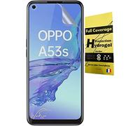 WardSan [Pack de 2 piezas] Protector integral de pantalla hidrogel 3D para OPPO A53s | transparente antichoque | Compatible con carcasas, funda, funda | Protector de cristal