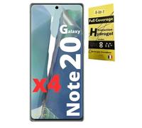 WardSan [Pack de 4 piezas para Samsung Galaxy Note 20 5G 6,7" - Protector de pantalla de hidrogel HD transparente | Protector suave TPU mejorado [compatible con carcasas] flexible (no de vidrio