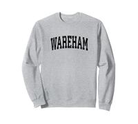 Wareham Massachusetts MA Vintage Athletic Deportes Negro Desig Sudadera