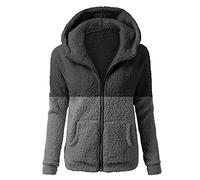 warehouse-deals Chaqueta de forro polar para mujer,cómoda y cálida sudadera con cremallera completa y cuello alto,con elegante chaqueta de invierno cremallera,sudadera de forro polar de gran tamaño