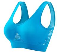 Warehouse Ofertas Dia Sujetador 90B Sin Aros y Sin Relleno Push Up Color Azul Cruzado Delante Sin Tirantes Talla 75A Tira Ancha Prime Deals