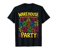 Warehouse Party, Retro, Rave, Vintage, años 90, Club House Dance del Reino Unido Camiseta