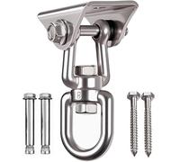 WAREMAID 360° Giratorios Columpio Gancho de Acero Inoxidable, Gancho Techo, Ganchos de Suspensión para Porche Área de Juego Gimnasio Cuerda Saco de Arena Hamaca Silla de Yoga Capacidad 450kg