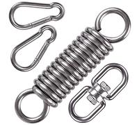 WAREMAID Acero Inoxidable Colgador Saco de Boxeo, Muelle Hamaca Silla Columpio Kit para Colgar, Ganchos Giratorios Suspensión con 2 Mosquetones Resorte para Silla Colgante, Bolsa Pesada, 226kg