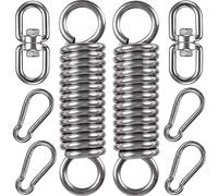 WAREMAID Acero Inoxidable Colgador Saco de Boxeo, Muelle Hamaca Silla Columpio Kit para Colgar, Ganchos Giratorios Suspensión con 2 Mosquetones para Silla Colgante, Bolsa Pesada, 2 Silla