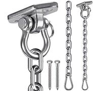WAREMAID Ganchos de Techo con Cadena, Colgadores de Boxeo, Kit de Ganchos Colgantes para Hamaca Sillas, Silla Colgante, Juego de Columpios, Yoga, Gym, Saco Pesado, Herrajes para Sacos de Boxeo, 450kg
