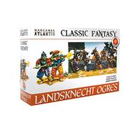 Wargames Atlantic: Landsknecht Ogres & The Vain (9 figuras de plástico duro multiparte de 28 mm) - Fabricado en los Estados Unidos - A partir de 168 años