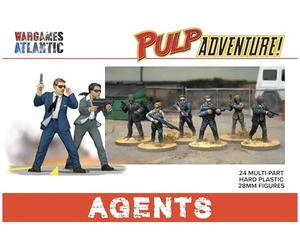 Wargames Atlantic, Pulp Adventure - Agentes, figuras de plástico duro de 28 mm