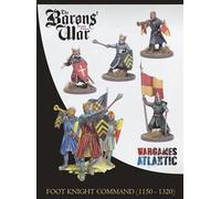 Wargames Atlantic, The Age of Chivalry, Foot Knights Command (1150-1320), miniaturas de escala de 28 mm