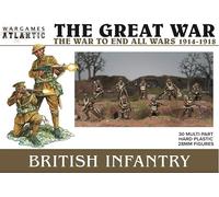 Wargames Atlantic The Great War - British Infantry 1916-18 (30 Figuras) Figuras de plástico Duro multiparte de 28 mm