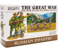 Wargames Atlantic The Great War - Infantería rusa 1914-18 (35 figuras) figuras de plástico duro multiparte (poliéster de alto impacto) de 28 mm - Fabricado en los Estados Unidos