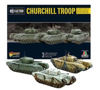 Wargames Delivered - Bolt Action Churchill Troop, miniaturas de 28 mm, modelo de tanque ligero de plástico duro a escala 3 (1/56) con 7 variantes, paquete digital - Kit de modelo de plástico Juegos de Warlord