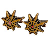 Warhammer 40.000 Chaos Symbol - Gemelos con licencia oficial de metal de alta calidad, joyería de regalo, talla única, Zinc, No es una piedra preciosa