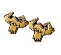 Warhammer 40.000 - Gemelos con símbolo de orco, diseño de metal de alta calidad, joyería de regalo, talla única, Zinc, No es una piedra preciosa