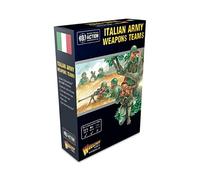 Warlord Bolt Action - Equipos de armas del ejército italiano 1:56 miniaturas de mesa - Juego de soldados de plástico en miniatura pintables de la Segunda Guerra Mundial, tablero de mesa sin pintar de