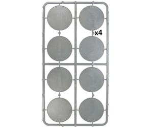 Warlord Games 32 Bases Redondas con Labios de plástico de 40 mm para miniaturas de Mesa