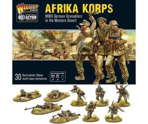 Warlord Games 402012030 África Cuerpo German Granadiers Western Desert 1:56 WWII Military Wargaming American Accesorios, Multicolor, Small