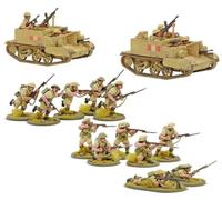Warlord Games 8th Army Carrier Patrol - Tanque modelo de escala de plástico de 1:56 / 28 mm para acción de pernos altamente detalladas, miniaturas de la Segunda Guerra Mundial para juegos de guerra de