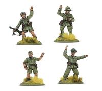 Warlord Games Afrika Korps Platoon Commanders - Miniaturas de resina a escala de 28 mm para acción de pernos altamente detalladas en miniaturas de la Segunda Guerra Mundial