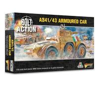 Warlord Games Autoblinda AB41/43 - Coche blindado - Modelo a escala de plástico del ejército italiano de 1:56 / 28 mm para acción de pernos en miniaturas altamente detalladas de la Segunda Guerra
