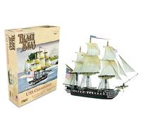 Warlord Games USS Constitution - Miniatura a Escala 1/700 para Mares Negros, miniaturas Altamente detalladas de la era de la Vela para Juegos de Guerra de Mesa