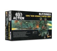 Warlord Games Blitzkrieg - Ejército de iniciación alemán - Miniaturas de plástico a escala de 28 mm para acción de pernos, miniaturas altamente detalladas de la Segunda Guerra Mundial para juegos de