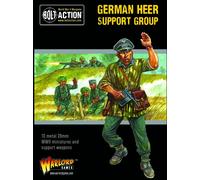 Warlord Games Grupo de apoyo alemán Heer - Miniaturas de metal a escala de 28 mm para acción de pernos Miniaturas altamente detalladas de la Segunda Guerra Mundial para juegos de guerra de mesa