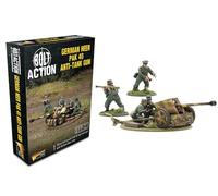 Warlord Games German Pak 40 - Pistola antitanque y tripulación - Miniaturas de plástico a escala de 28 mm para acción de pernos altamente detalladas en miniaturas de la Segunda Guerra Mundial