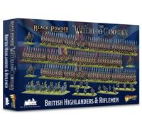 Warlord Games British Highlanders & Riflemen - Miniaturas de plástico a escala épica para polvo negro, miniaturas altamente detalladas de la era napoleónica para juegos de guerra de mesa