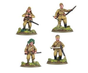 Warlord Games Comandantes de pelotón del ejército japonés, miniaturas de resina a escala de 28 mm para acción de pernos altamente detalladas, miniaturas de la Segunda Guerra Mundial
