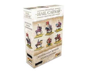 Warlord Games Comandantes romanos republicanos - Miniaturas de escala épica para granizo César Era de guerras púnicas altamente detallada para juegos de guerra de mesa