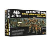 Warlord Games Ejército de Infantería británico y canadiense "Crossing The Rhine" - Miniatura a escala de 28 mm para acción de pernos, miniaturas muy detalladas de la Segunda Guerra Mundial