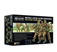Warlord Games Ejército de iniciación de comandos británicos e interaliados - Miniaturas de plástico a escala de 28 mm para acción de pernos, miniaturas altamente detalladas de la Segunda Guerra