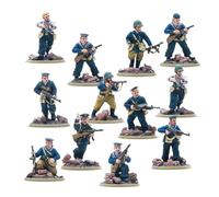 Warlord Games Escuadrón de veteranos de la Brigada Naval Soviética de 28 mm Miniaturas a escala para acción de pernos miniaturas altamente detalladas de la Segunda Guerra Mundial