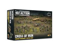 Warlord Games Granaderos alemanes Cruz de hierro del ejército de iniciación - Miniaturas de plástico a escala de 28 mm para acción de pernos altamente detalladas en miniaturas de la Segunda Guerra