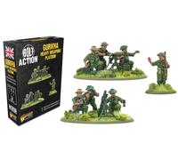 Warlord Games Gurkha Heavy Weapons Platoon - Miniaturas a escala de 28 mm para acción de pernos en miniatura altamente detalladas de la Segunda Guerra Mundial
