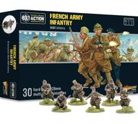 Warlord Games Infantería del ejército francés - Miniaturas de plástico a escala de 28 mm para acción de pernos altamente detalladas, miniaturas de la Segunda Guerra Mundial para juegos de guerra de