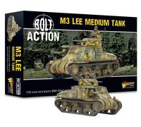 Warlord Games Tanque mediano M3 Lee - Tanque de escala de plástico del ejército de Estados Unidos de 1:56/28 mm para acción de pernos, miniaturas altamente detalladas de la Segunda Guerra Mundial